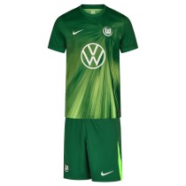 Kids VfL Wolfsburg 25/26 Home Jersey and Shorts Kit