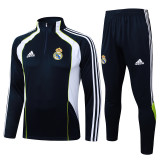 Real Madrid 25/26 Retro Half-Zip Training Top and Pants Set B2543
