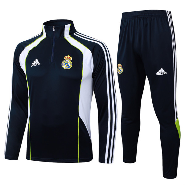 Real Madrid 25/26 Retro Half-Zip Training Top and Pants Set B2543
