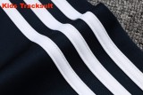 Kids Real Madrid 25/26 Retro Half-Zip Training Sweatshirt and Pants Set E2571