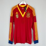 Spain 2013 Confederation Cup Home Long Sleeve Retro Jersey