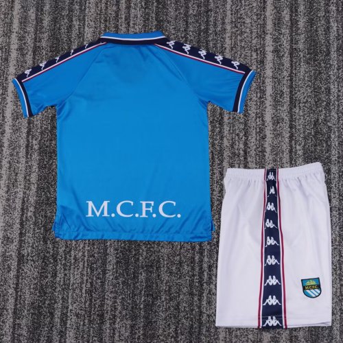 Kids Manchester City 1997/1999 Home Retro Kit