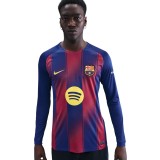 Thai Version Barcelona 25/26 Home Long Sleeve Jersey