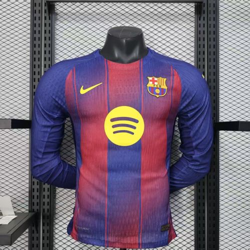 Player Version Barcelona 25/26 Home Long Sleeve Authentic Jersey