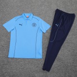 Manchester City 25/26 Polo and Pants Set Blue