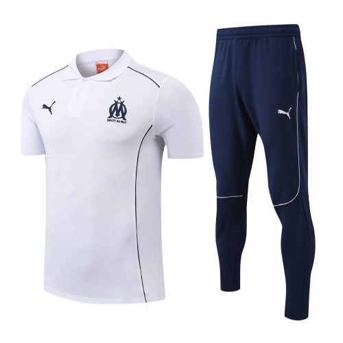 Olympique Marseille 25/26 Polo and Pants Set White