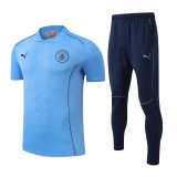 Manchester City 25/26 Polo and Pants Set Blue
