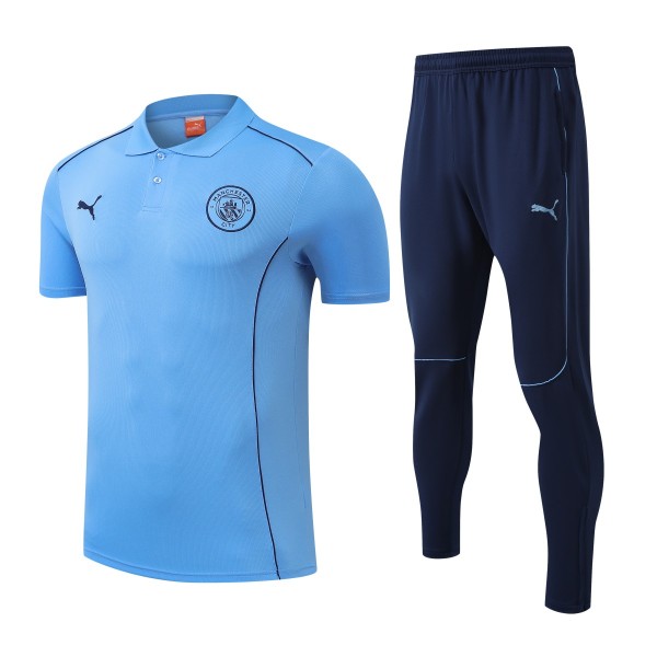 Manchester City 25/26 Polo and Pants Set Blue