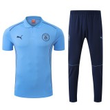 Manchester City 25/26 Polo and Pants Set Blue
