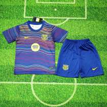Kids Barcelona 25/26 Pre Match Jersey and Short Kit