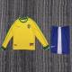 Kids Brazil 1998/2000 Home  Long Sleeve Retro Kit