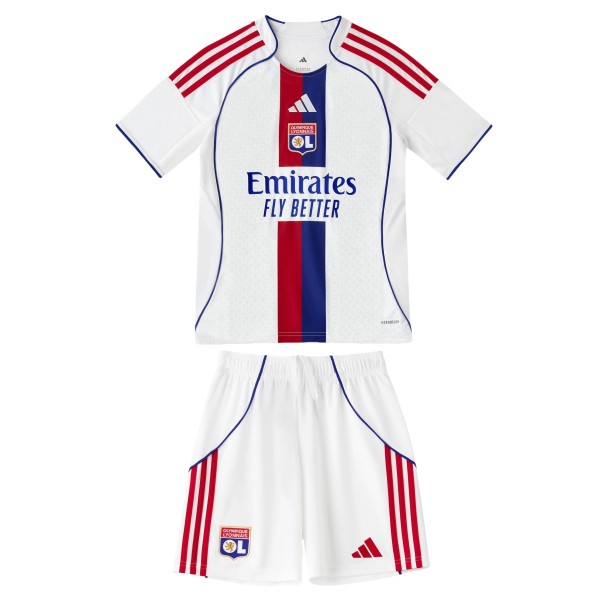 Kids Olympique Lyon 25/26 Home Jersey and Short Kit