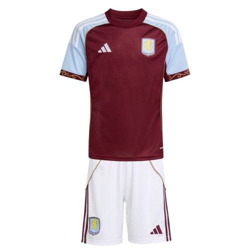 Kids Aston Villa 25/26 Home Jersey and Short Kit