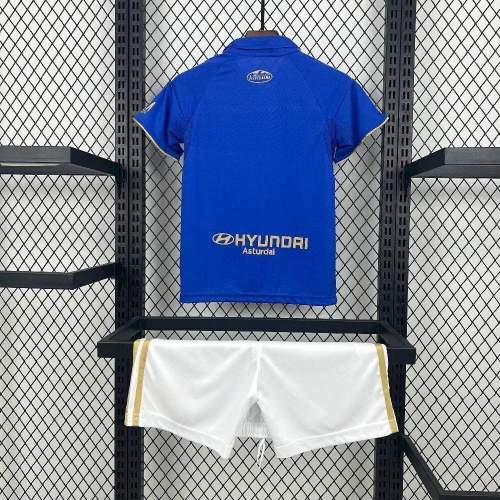 Kids Real Oviedo 25/26 Home Jersey and Short Kit