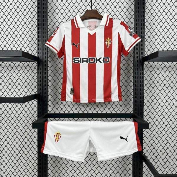 Kids Sporting Gijón 25/26 Home Jersey and Short Kit