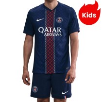 Player Version Kids PSG 25/26 Home Authentic Jersey and Short Kit