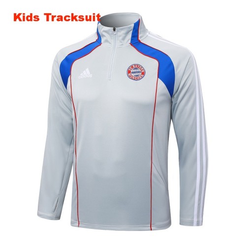 Kids Bayern Munich 25/26 Retro Half-Zip Training Sweatshirt and Pants Set E2582
