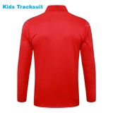 Kids MUFC 25/26 Retro Half-Zip Training Sweatshirt and Pants Set E2596