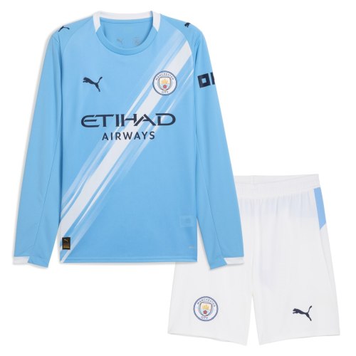 Manchester City 25/26 Home Long Sleeve Jersey and Short Kit