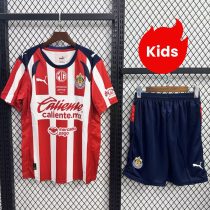 Kids Chivas 25/26 Home Jersey and Short Kit