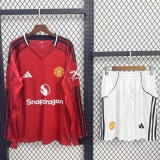 MUFC 25/26 Home Long Sleeve Jersey and Short Kit