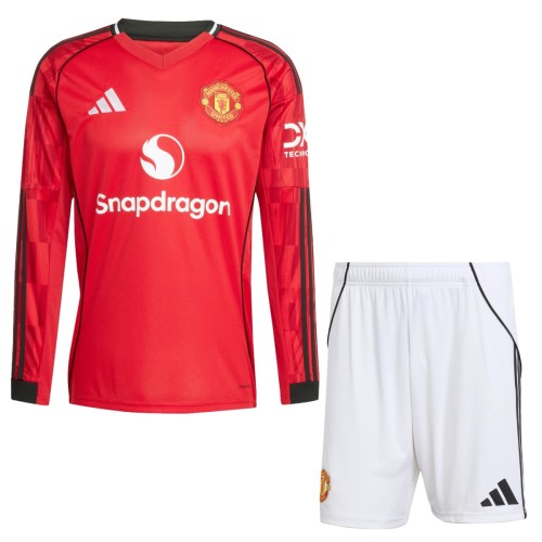 MUFC 25/26 Home Long Sleeve Jersey and Short Kit