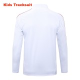 Kids Bayern Munich 25/26 Retro Half-Zip Training Sweatshirt and Pants Set E25109