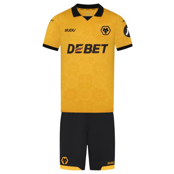 Kids Wolves 25/26 Home Jersey and Short Kit
