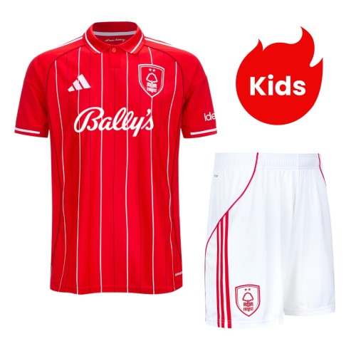 Kids Nottingham Forest 25/26 Home Jersey and Short Kit