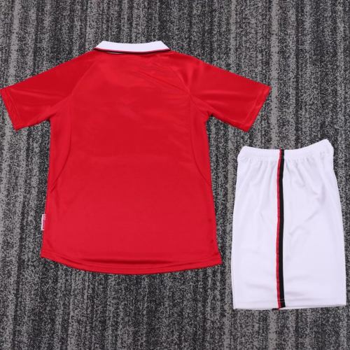 Kids MUFC 1999 UCL Final Home Retro Kit