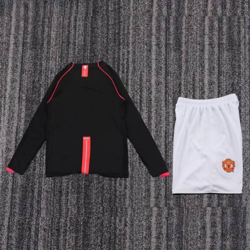 Kids MUFC 2007/2008 Away Long Sleeve Retro Kit