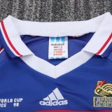 Kids France 1998 World Cup Home Long Sleeve Retro Kit