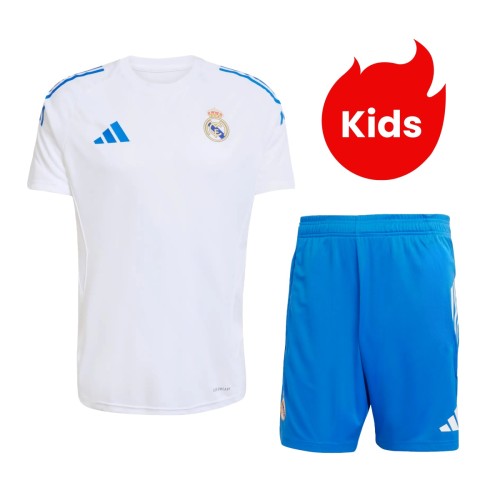 Kids Real Madrid 25/26 Training Jersey and Short Kit