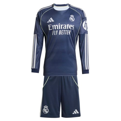 Kids Real Madrid 25/26 Away Long Sleeve Kit
