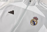 Real Madrid 25/26 Full-Zip Team Track Jacket - Light Gray