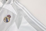 Real Madrid 25/26 Full-Zip Team Track Jacket - Light Gray