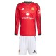 Kids MUFC 25/26 Home Long Sleeve Jersey and Short Kit