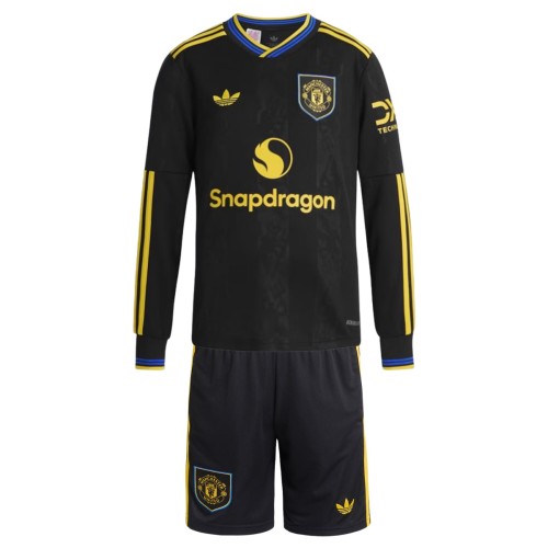 Kids MUFC 25/26 Third Long Sleeve Jersey and Short Kit