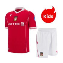 Kids Wrexham AFC 25/26 Home Jersey and Short Kit
