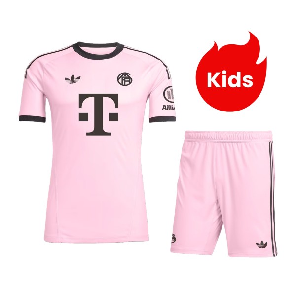 Kids Bayern Munich 25/26 Goalkeeper Jersey and Short Kit