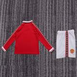 Kids MUFC 1998/1999 Home Long Sleeve Retro Kit
