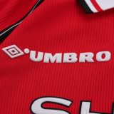 Kids MUFC 1998/1999 Home Long Sleeve Retro Kit