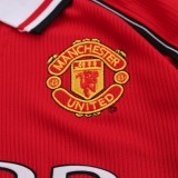 Kids MUFC 1998/1999 Home Long Sleeve Retro Kit