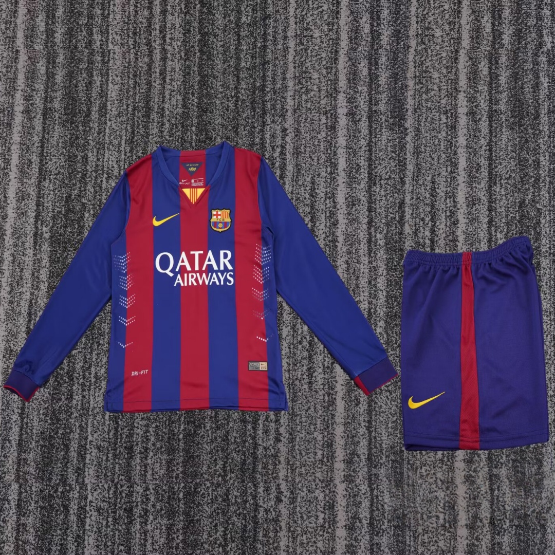 US$ 22.99 - Barcelona 2015/2016 Home Long Sleeve Retro Jersey - m