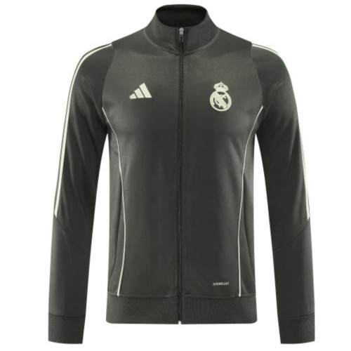 Real Madrid 25/26 Full-Zip Team Track Jacket Grey