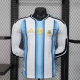 Player Version Argentina 2026 Home Long Sleeve Authentic Jersey