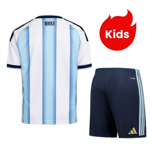 Kids Argentina 2026 Home Jersey and Short Kit