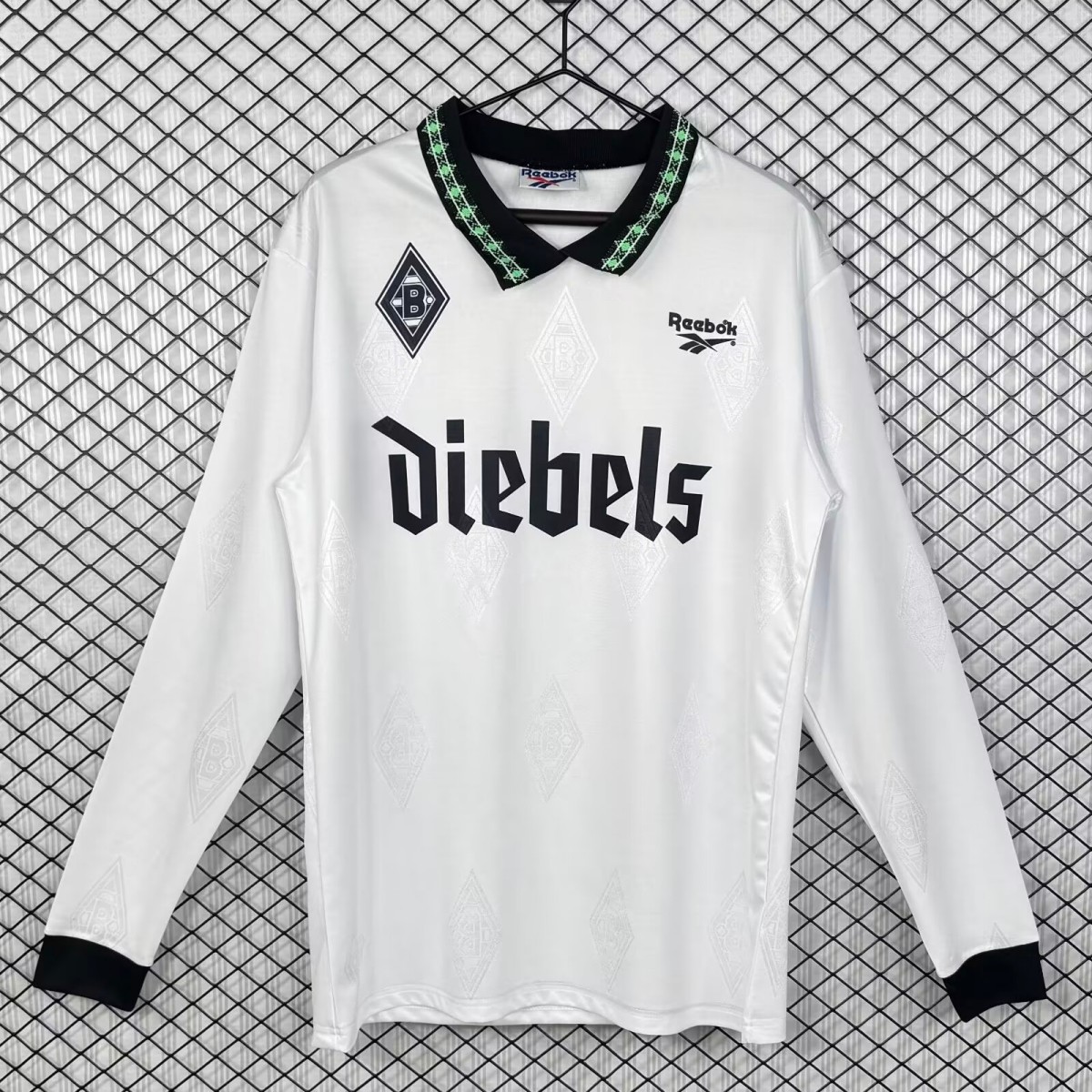 Borussia Monchengladbach 1995-96 ユニホーム US$ 22.99 - Mönchengladbach 1995/1996 Home Long Sleeve Retro