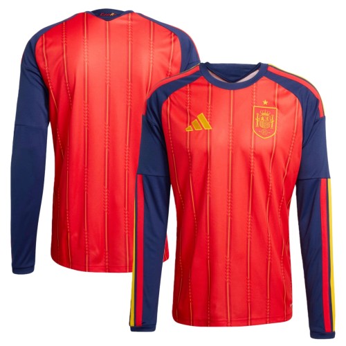 Thai Version Spain 2026 Home Long Sleeve Jersey