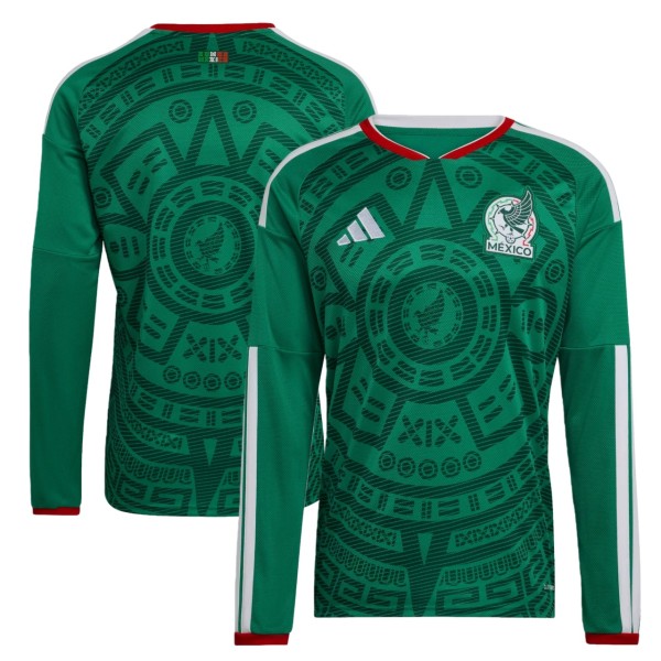 Thai Version Mexico 2026 Home Long Sleeve Jersey